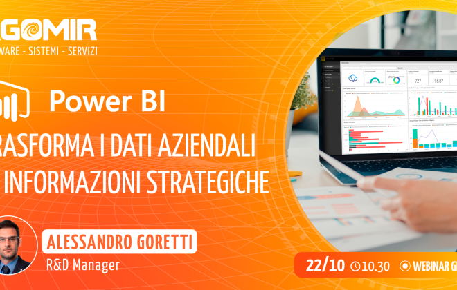 Agomir | Webinar | PowerBI: trasforma i dati aziendali in informazioni strategiche