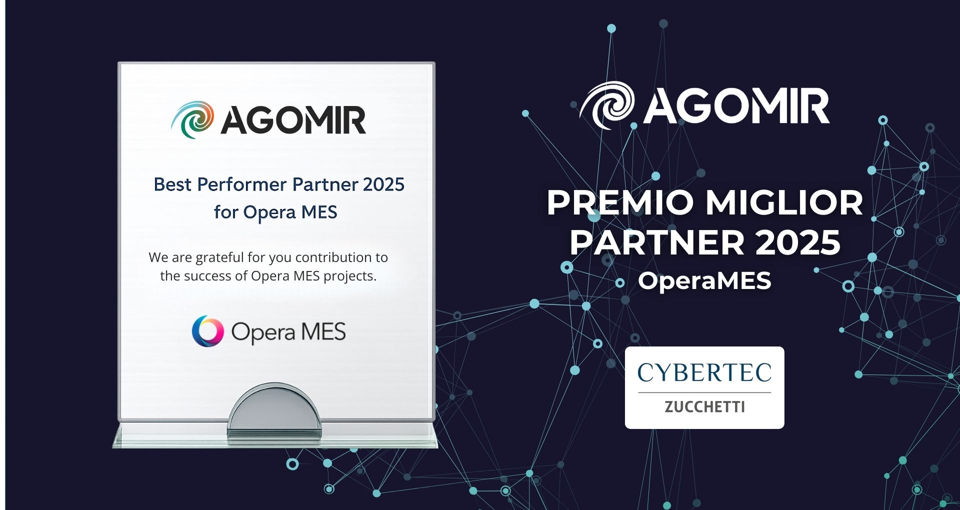 Agomir vince il premio Best Performer Partner 2025 per OperaMes